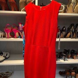 Fitted CK red dress